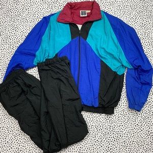 💿80s style windbreaker suit💿